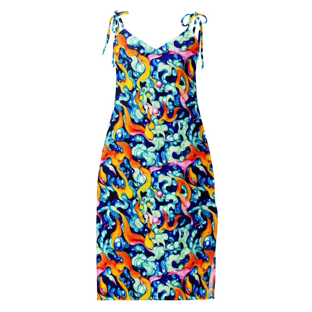 Saturated Splash on Slip Dress — Front