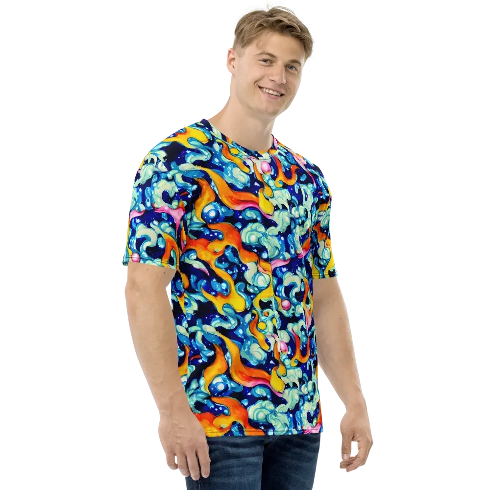 Saturated Splash on Men's Crew Neck T-Shirt — Right