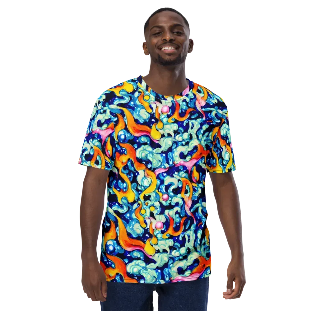 Saturated Splash on Men's Crew Neck T-Shirt — Front