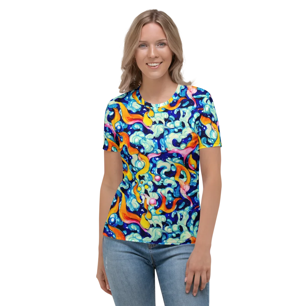 Saturated Splash on Women's Crew Neck T-Shirt — Front