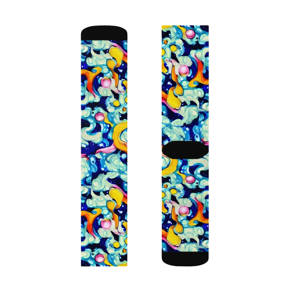 Saturated Splash on Socks — Left Sock
