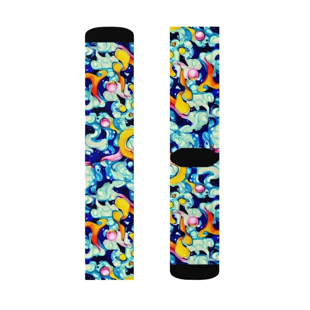 Saturated Splash on Socks — Right Sock
