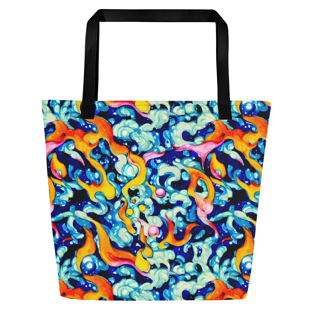 Saturated Splash on Large Tote Bag W/ Pocket — Front