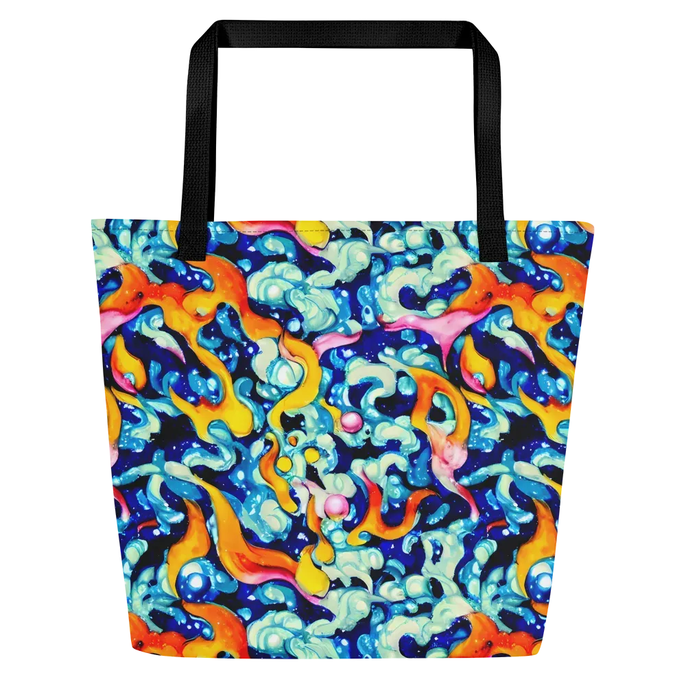 Saturated Splash on Large Tote Bag W/ Pocket — Front