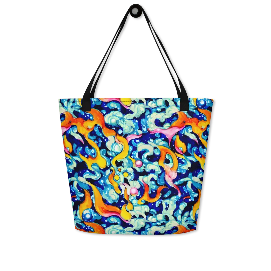 Saturated Splash on Large Tote Bag W/ Pocket — Front