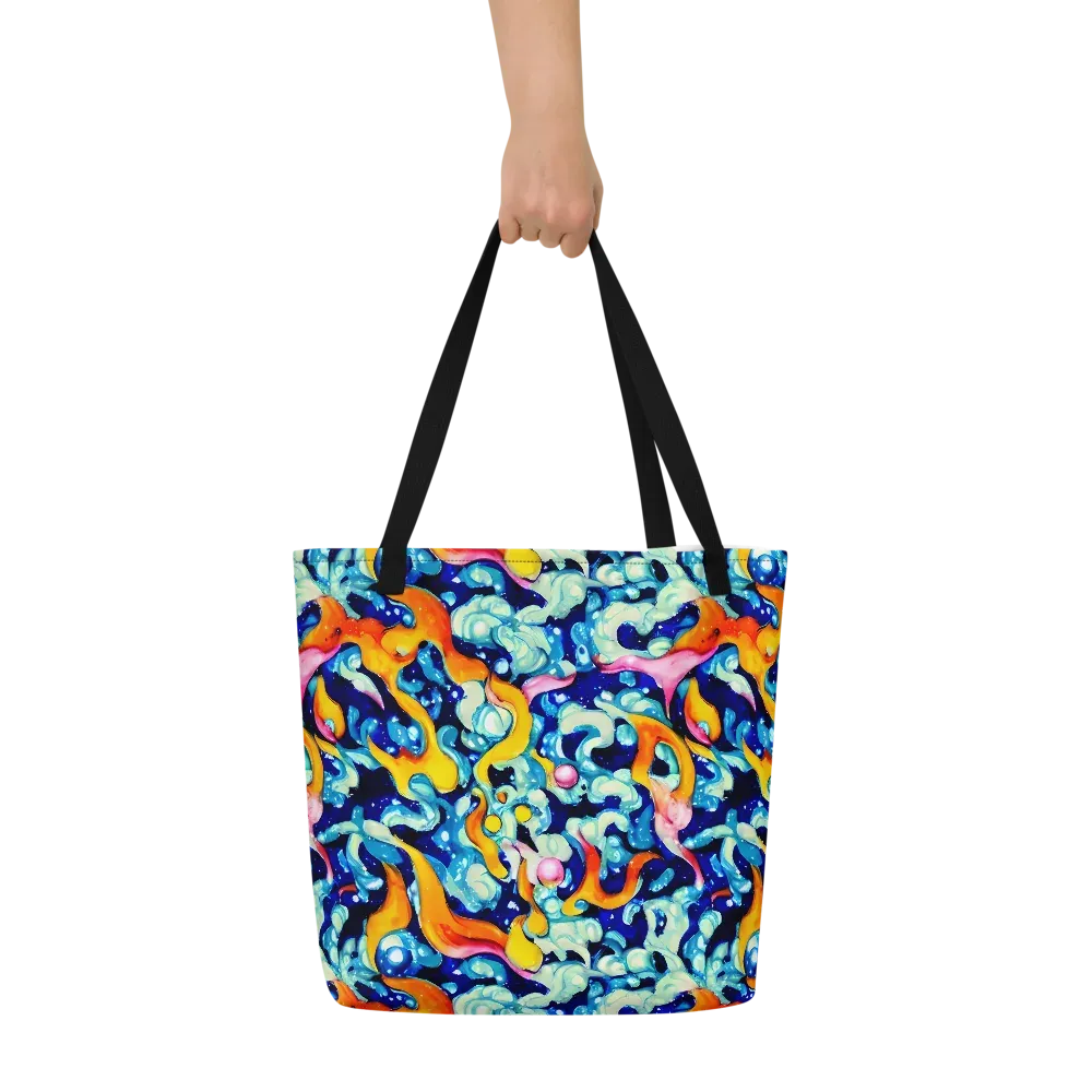Saturated Splash on Large Tote Bag W/ Pocket — Front