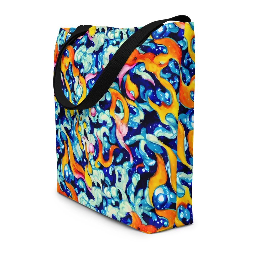 Saturated Splash on Large Tote Bag W/ Pocket — Front