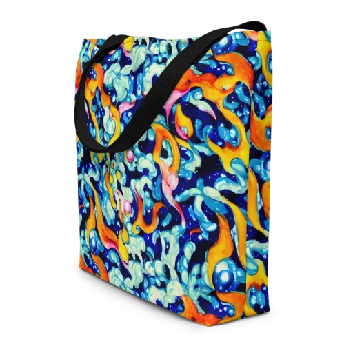 Saturated Splash on a Large Tote Bag W/ Pocket
