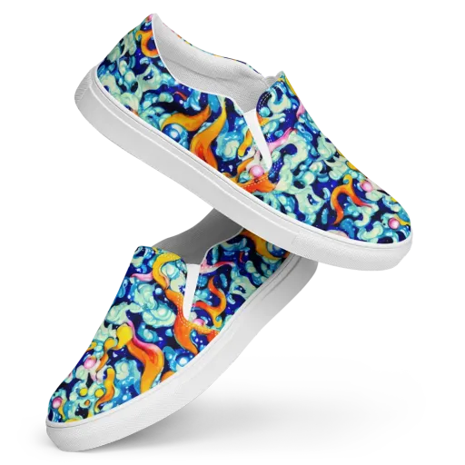 Saturated Splash on a Women's Slip-On Canvas Shoes