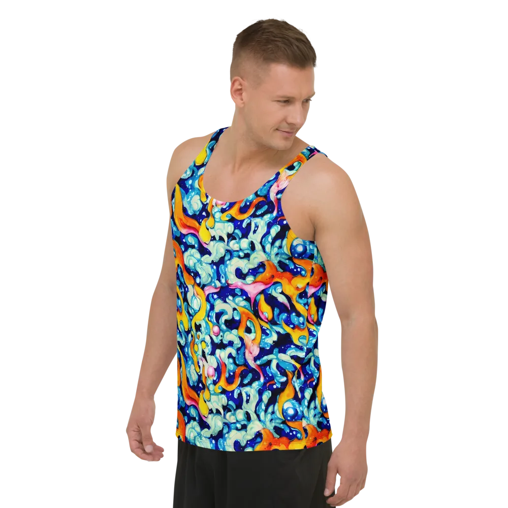 Saturated Splash on Men's Tank Top — Left Front