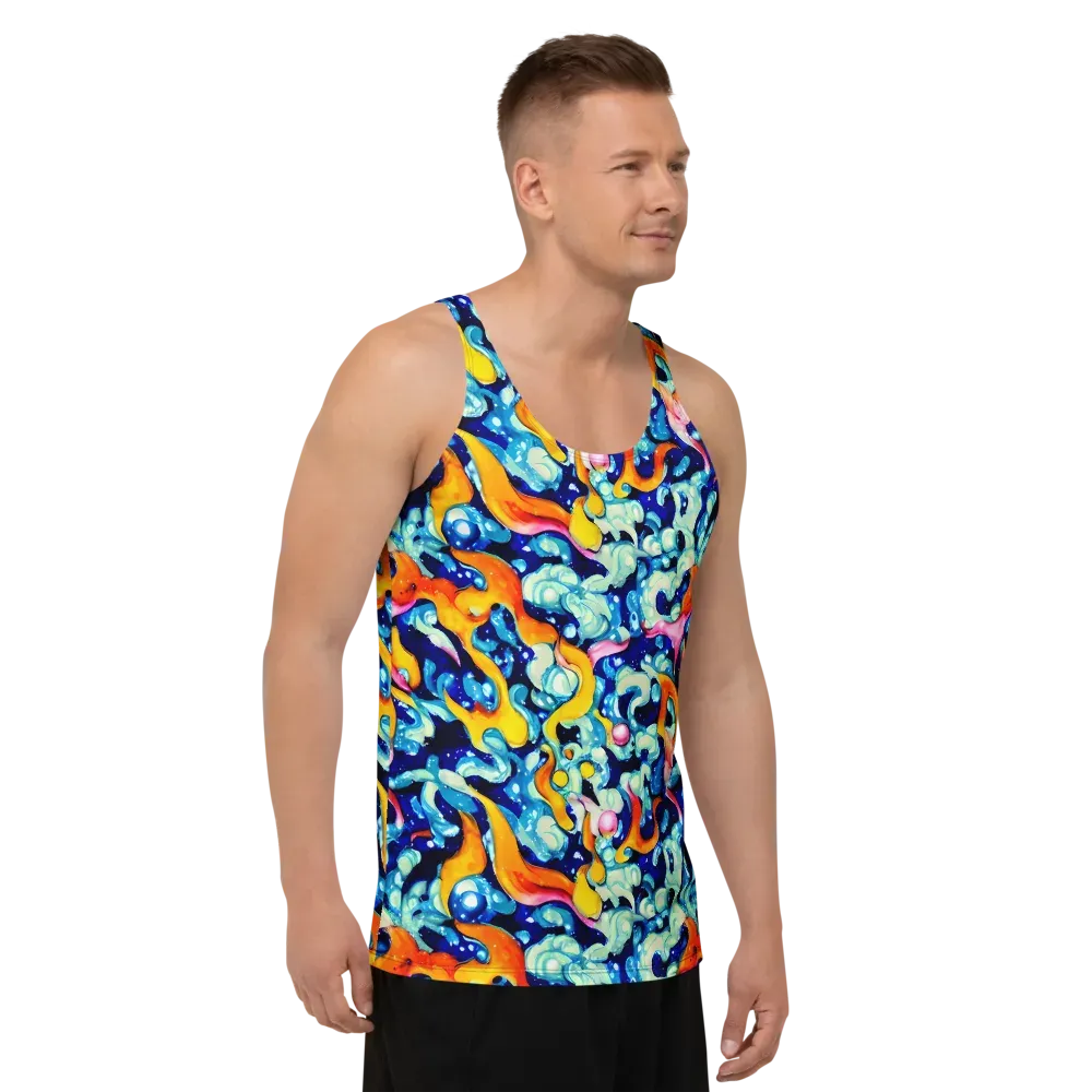 Saturated Splash on Men's Tank Top — Right Front