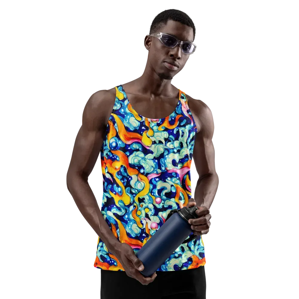 Saturated Splash on Men's Tank Top — Front