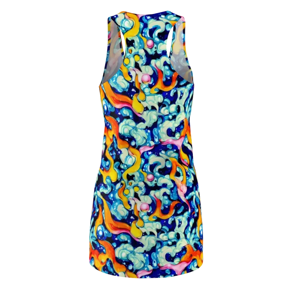 Saturated Splash on Racerback Dress — Back