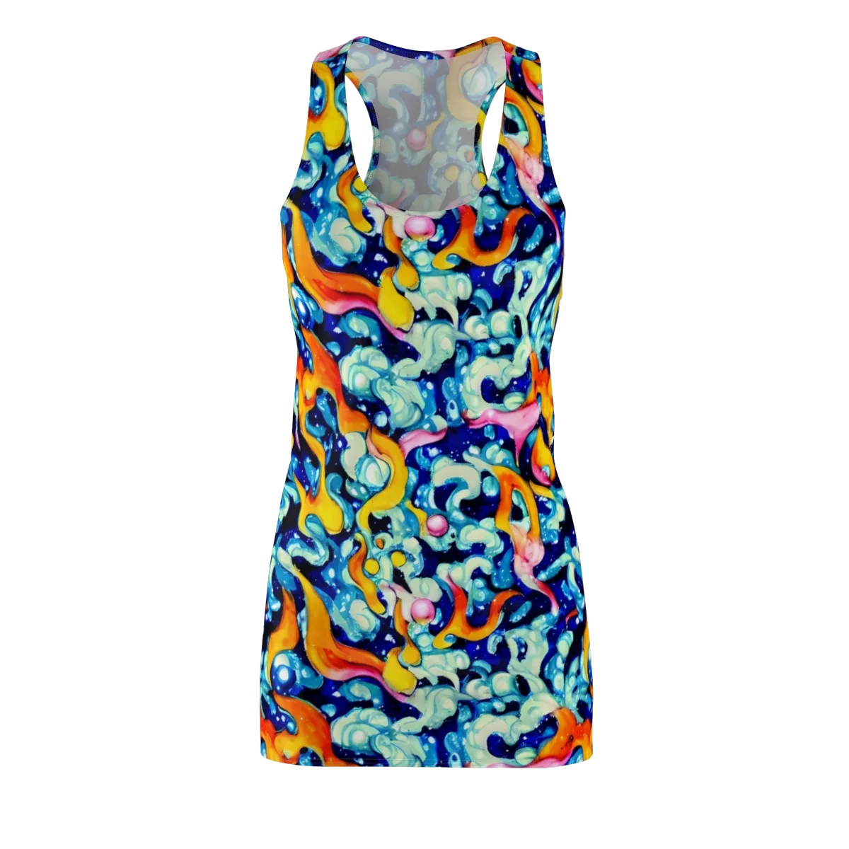 Saturated Splash on Racerback Dress — Front
