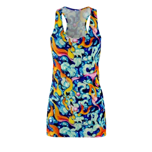 Saturated Splash on a Racerback Dress