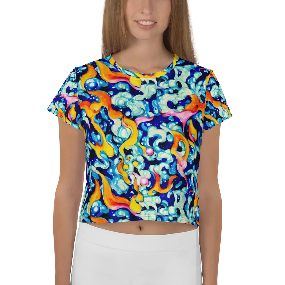 Saturated Splash on Crop Tee — Front