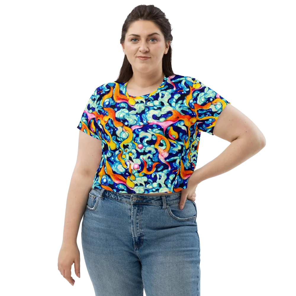 Saturated Splash on Crop Tee — Front