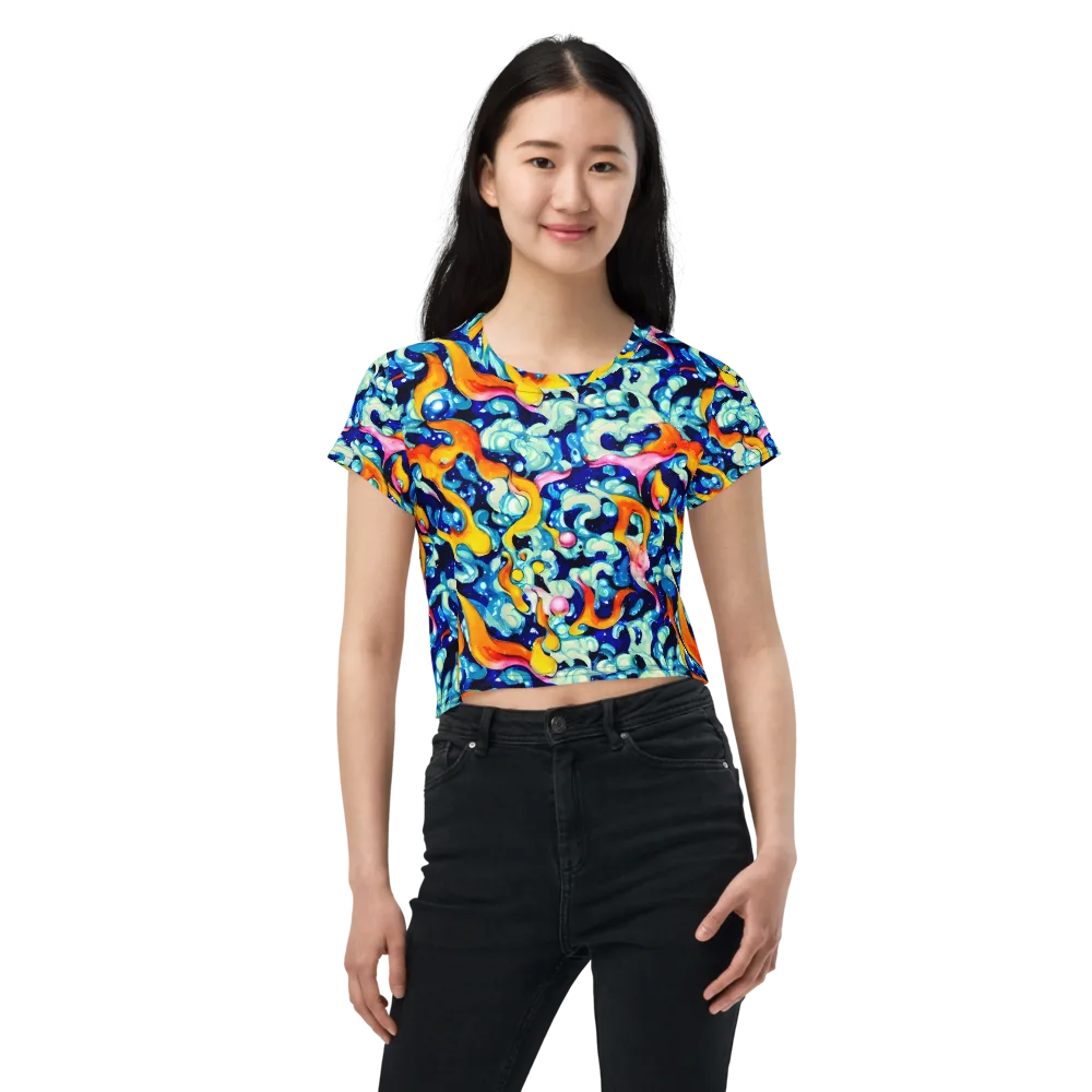 Saturated Splash on Crop Tee — Front