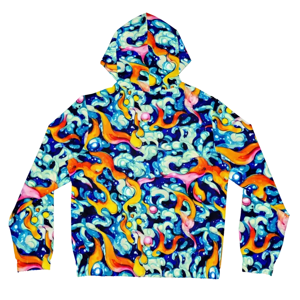 Saturated Splash on Women's Full-Zip Hoodie — Back