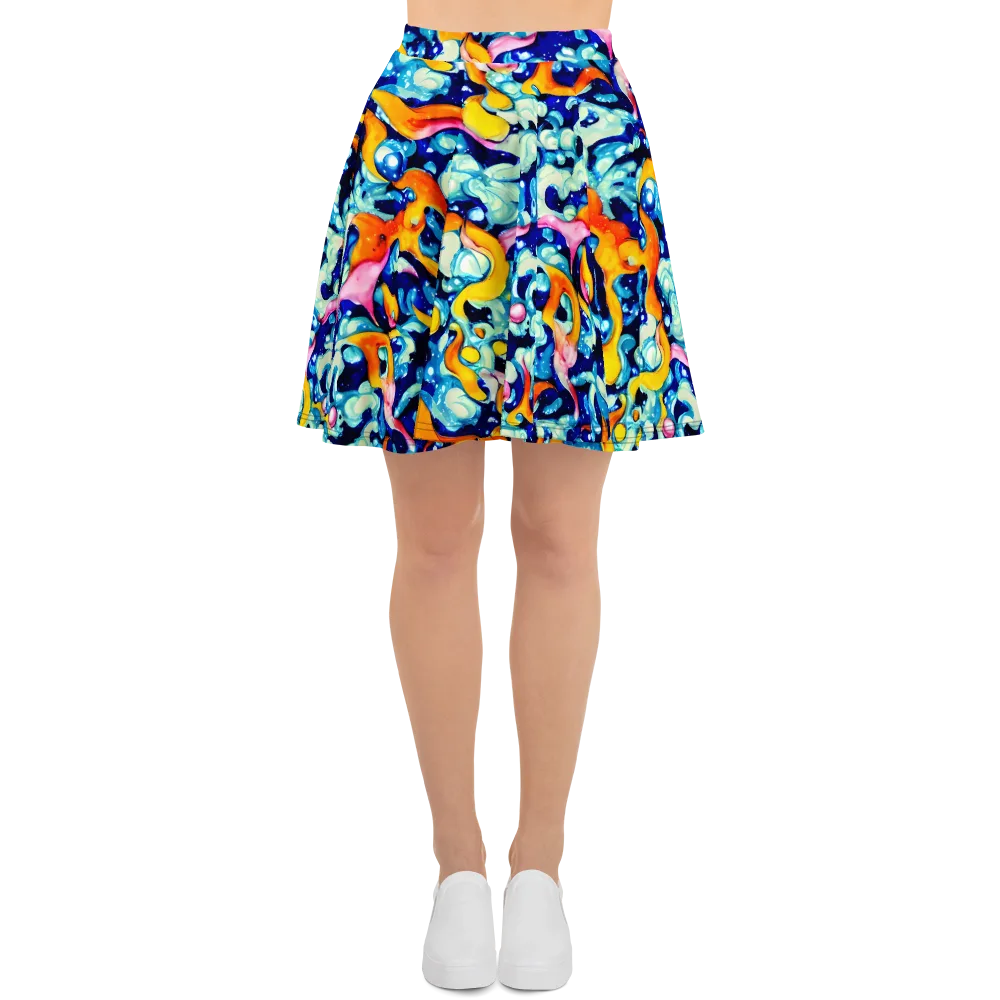 Saturated Splash on Skater Skirt — Front