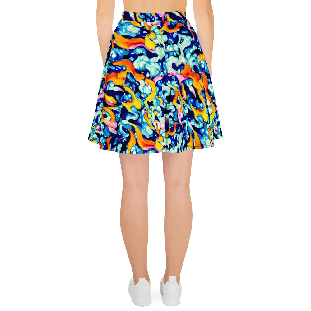 Saturated Splash on Skater Skirt — Back