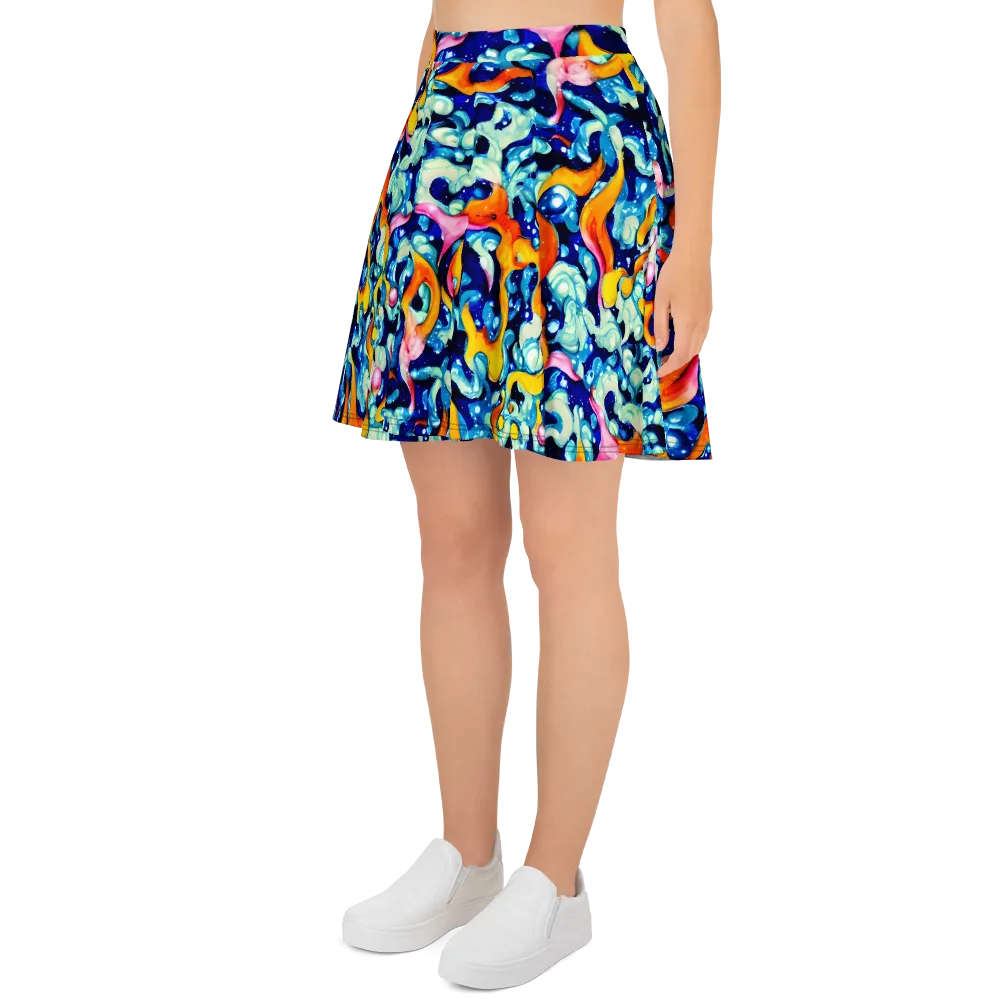 Saturated Splash on Skater Skirt — Left