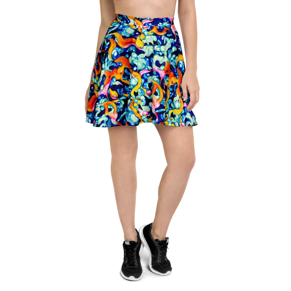 Saturated Splash on Skater Skirt — Front