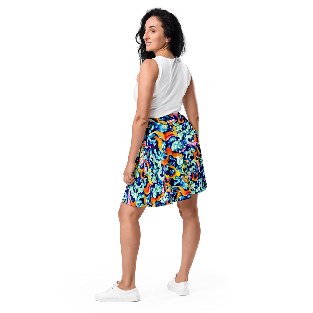 Saturated Splash on Skater Skirt — Back