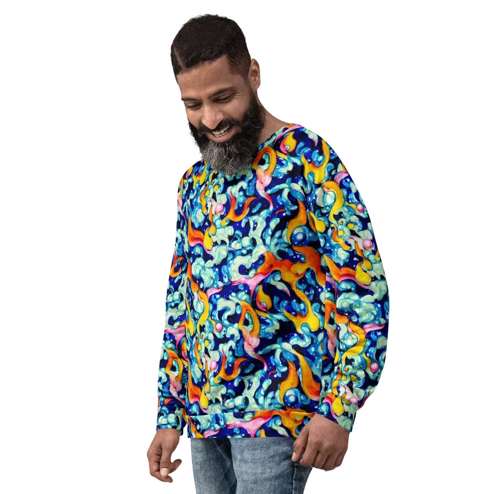Saturated Splash on Sweatshirt — Left Front