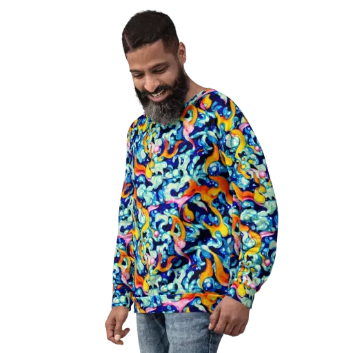 Saturated Splash on a Sweatshirt