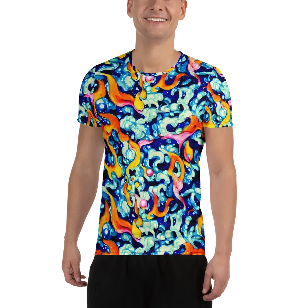 Saturated Splash on Men's Athletic T-Shirt — Front