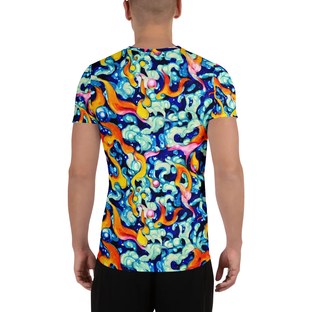 Saturated Splash on Men's Athletic T-Shirt — Back