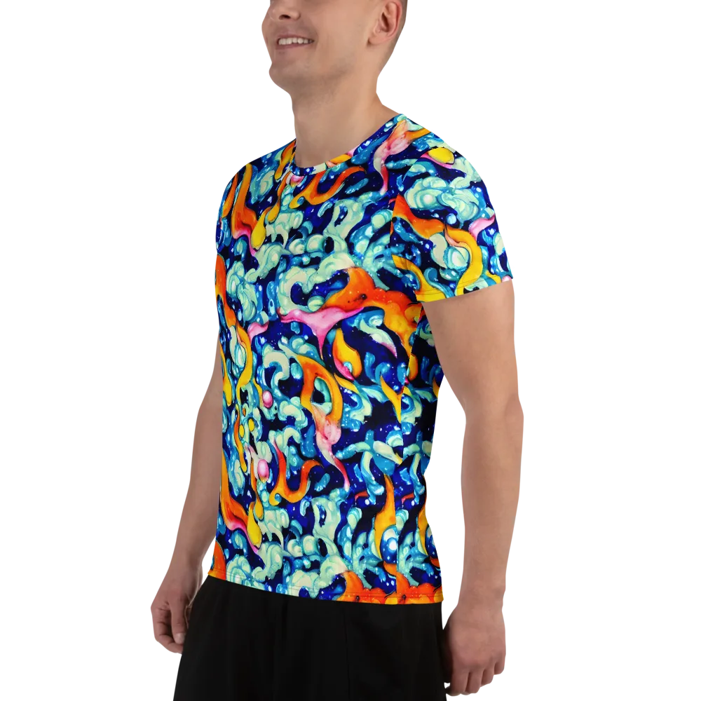 Saturated Splash on Men's Athletic T-Shirt — Left