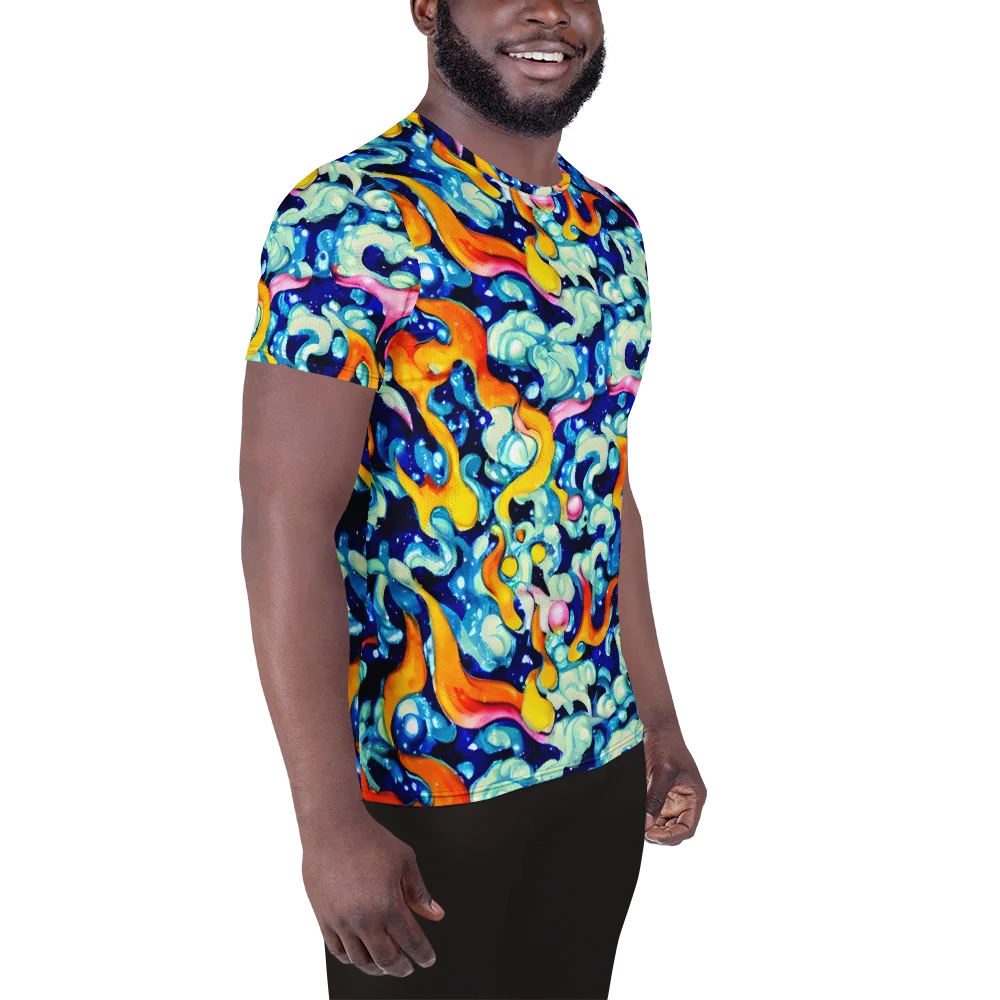 Saturated Splash on Men's Athletic T-Shirt — Right