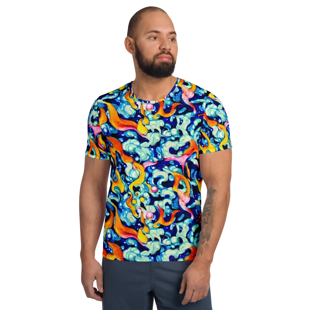 Saturated Splash on Men's Athletic T-Shirt — Front