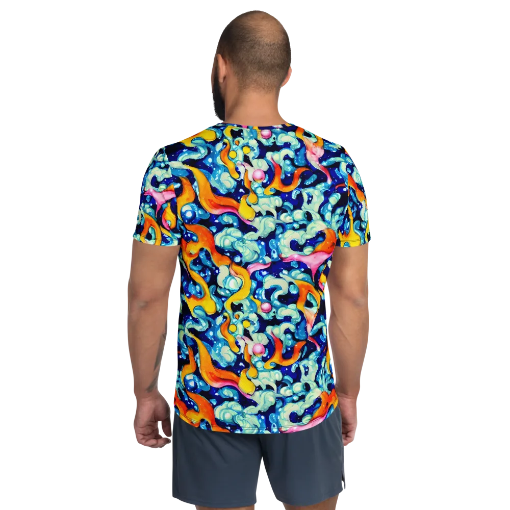 Saturated Splash on Men's Athletic T-Shirt — Back