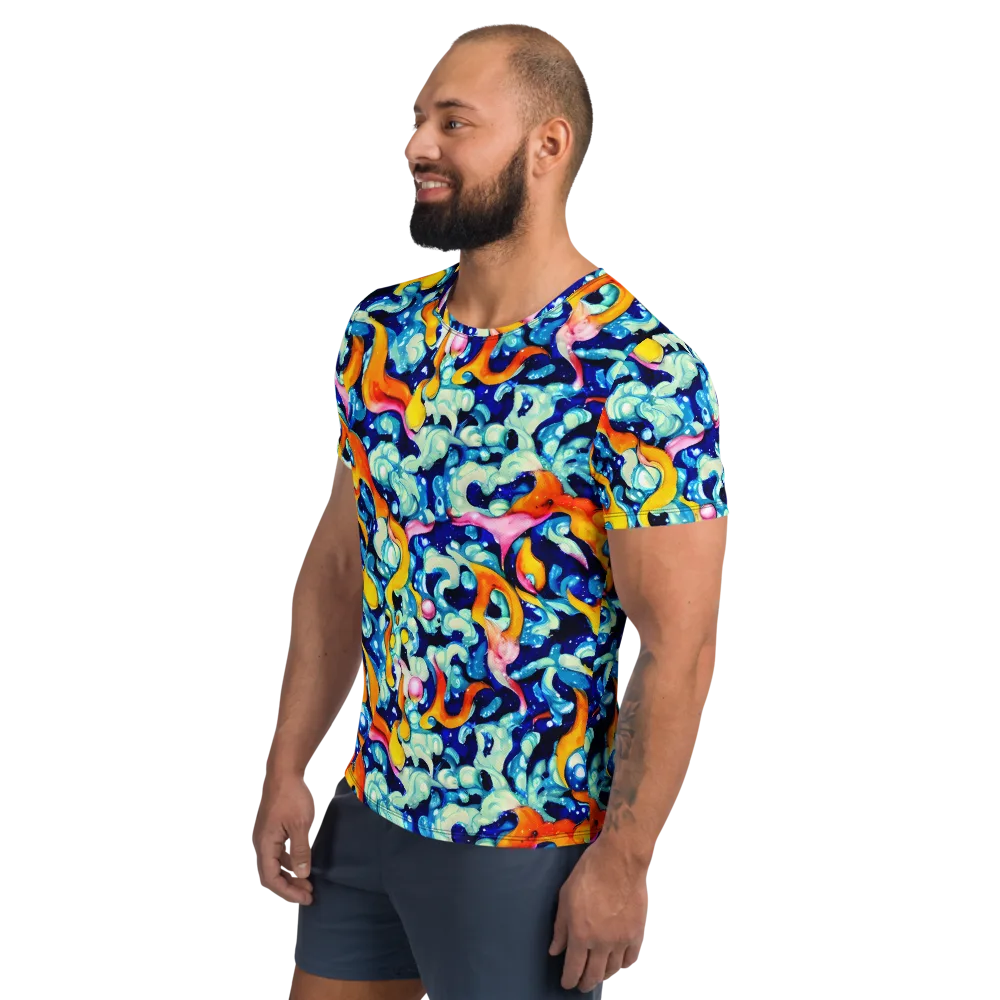 Saturated Splash on Men's Athletic T-Shirt — Left
