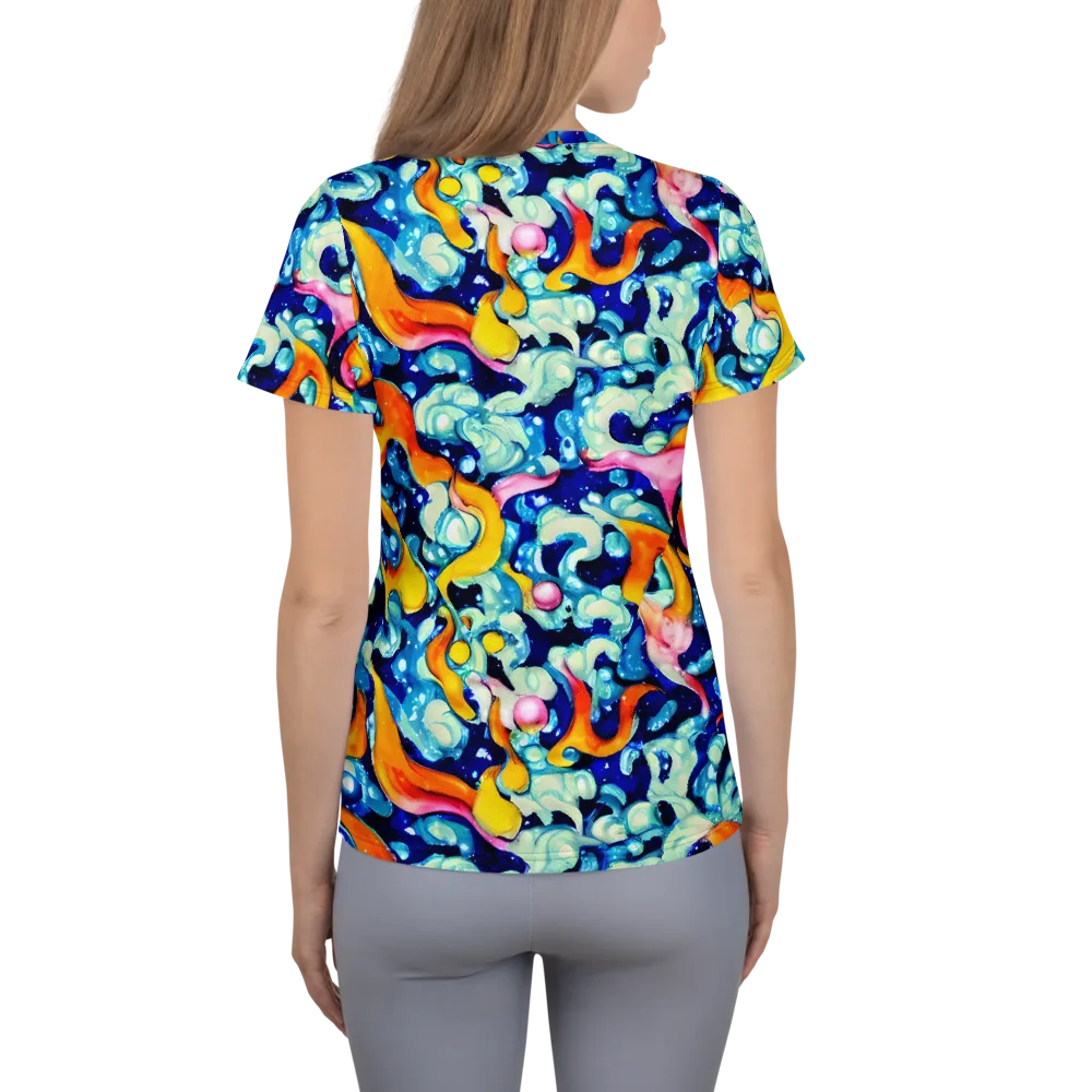 Saturated Splash on Women's Athletic T-Shirt — Back