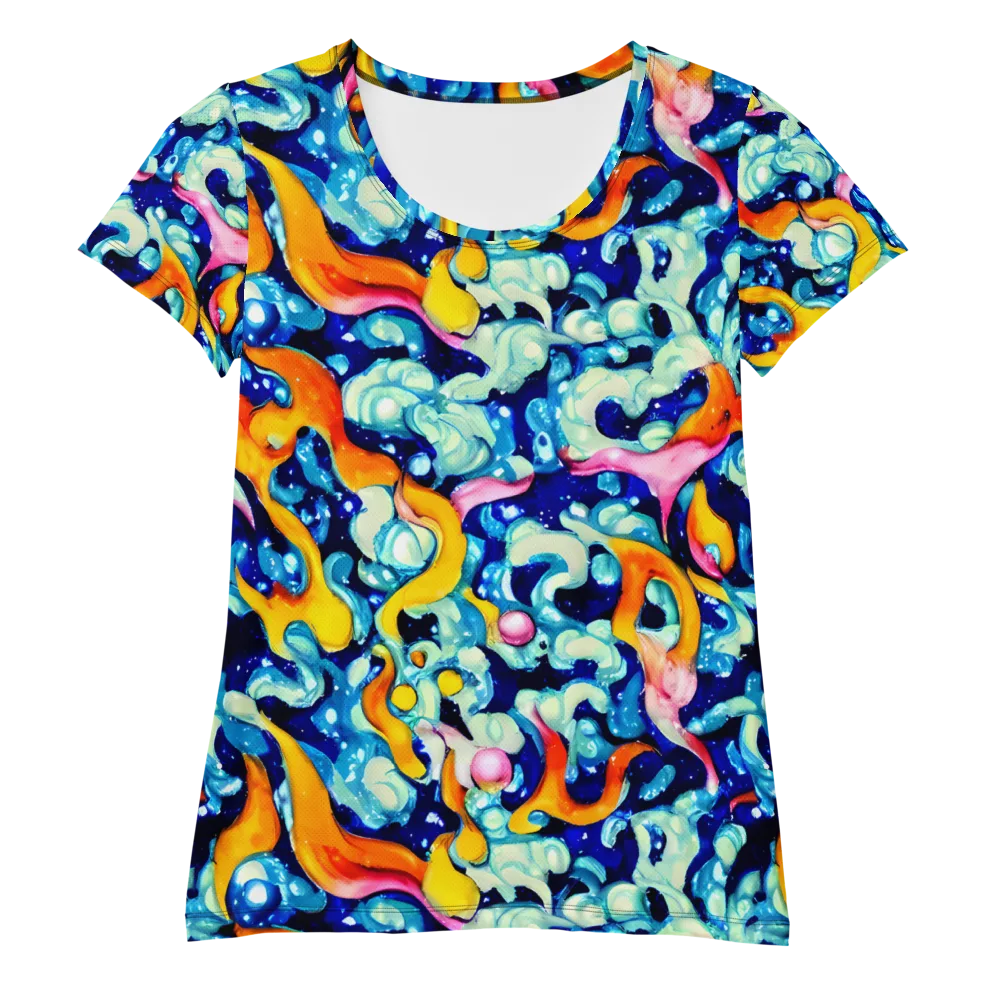 Saturated Splash on Women's Athletic T-Shirt — Front