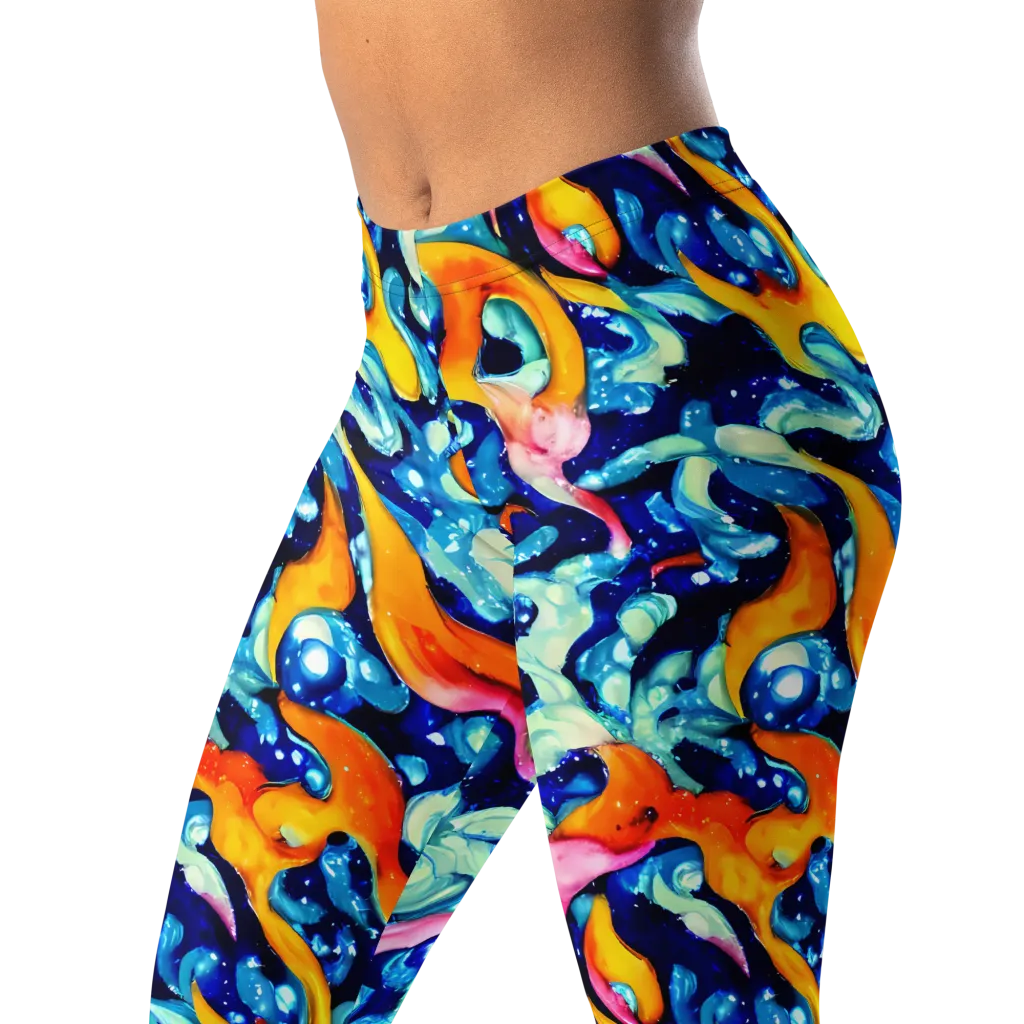 Saturated Splash on Leggings — Left Front