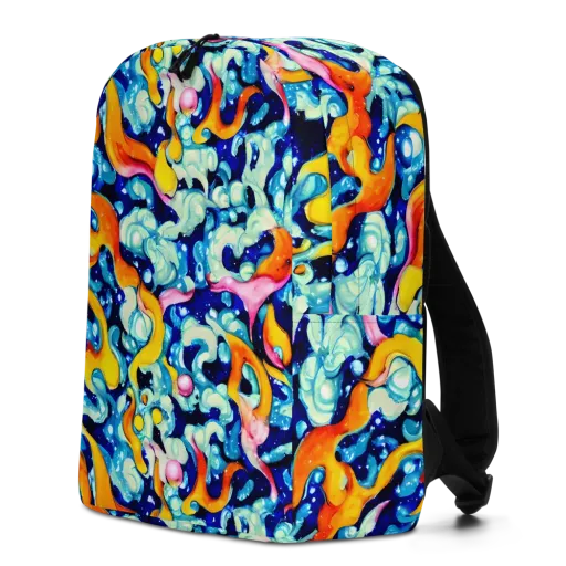 Saturated Splash on a Minimalist Backpack
