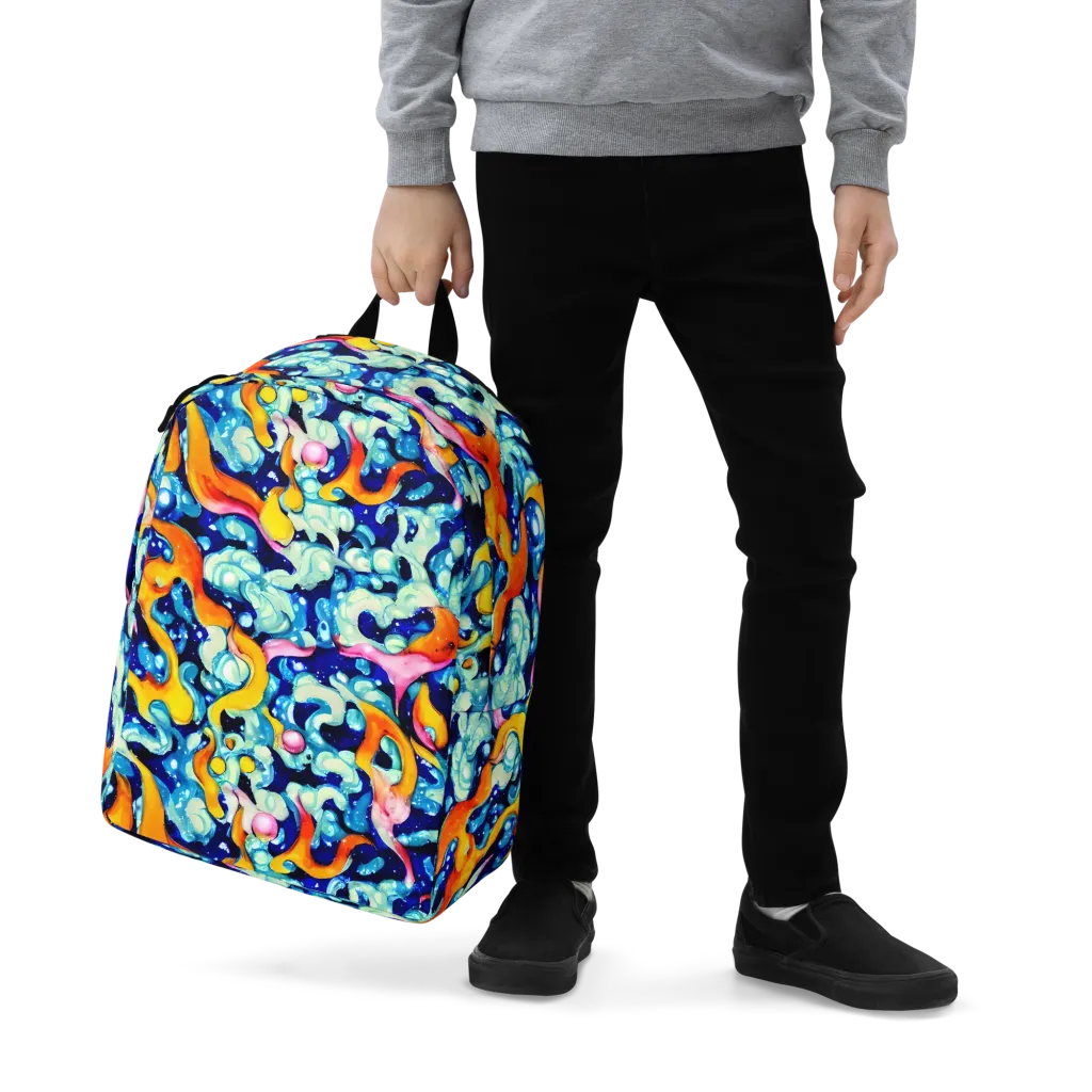 Saturated Splash on Minimalist Backpack — Zoomed-in