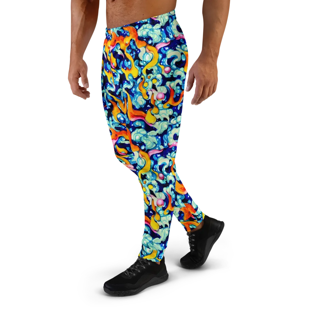 Saturated Splash on Men's Joggers — Left