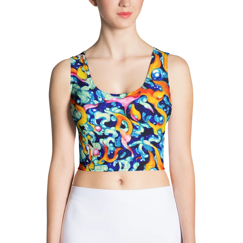 Saturated Splash on Crop Top — Front