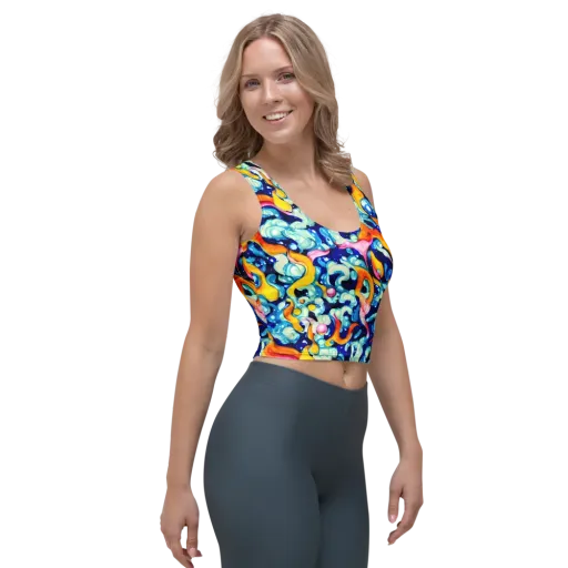 Saturated Splash on a Crop Top