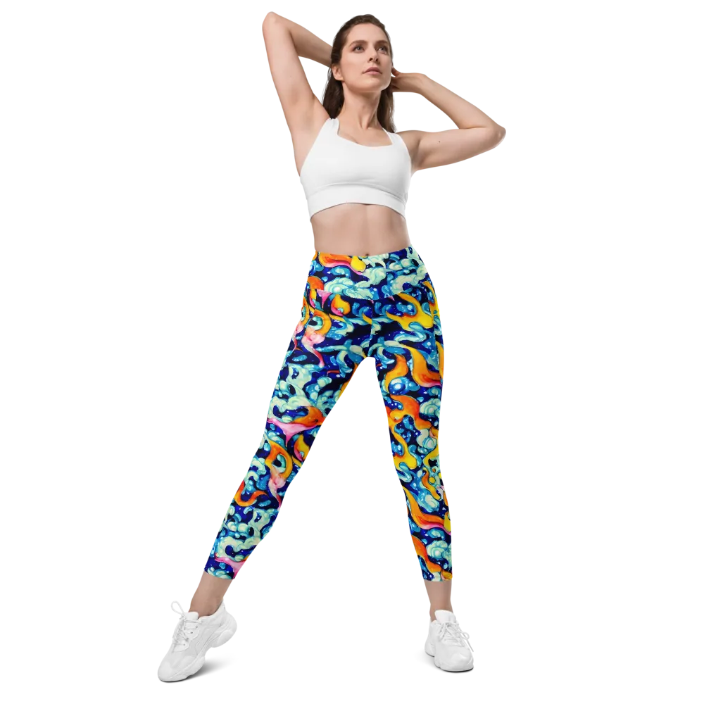Saturated Splash on Leggings with Pockets — Front