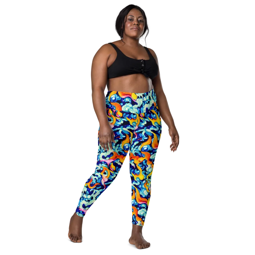 Saturated Splash on Leggings with Pockets — Front
