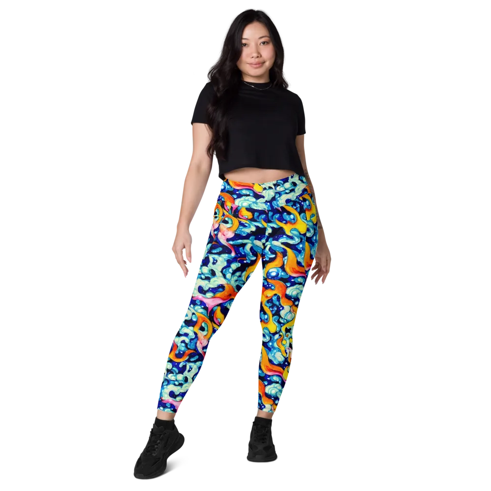Saturated Splash on Leggings with Pockets — Front