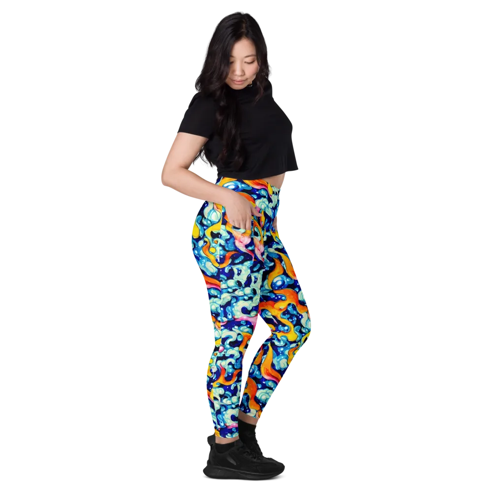 Saturated Splash on Leggings with Pockets — Right
