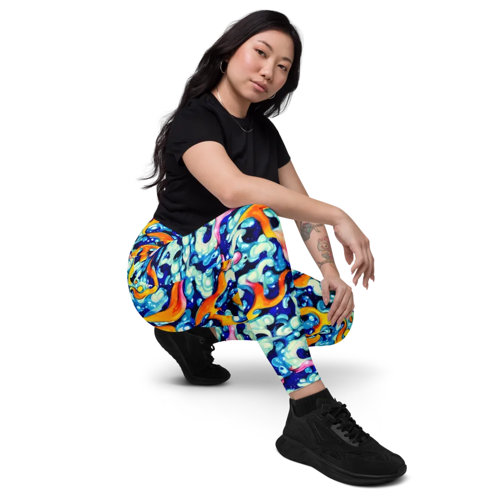 Saturated Splash on Leggings with Pockets — Right Front
